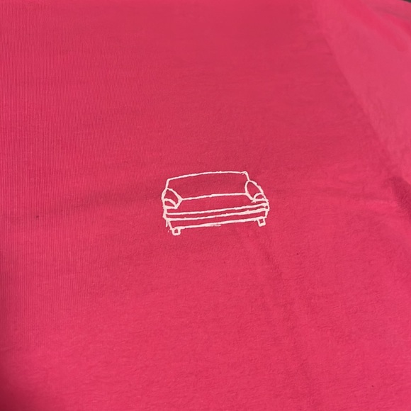 Brockhampton Pink Cotton T-shirt with couch graphic on left chest size medium - Picture 2 of 4
